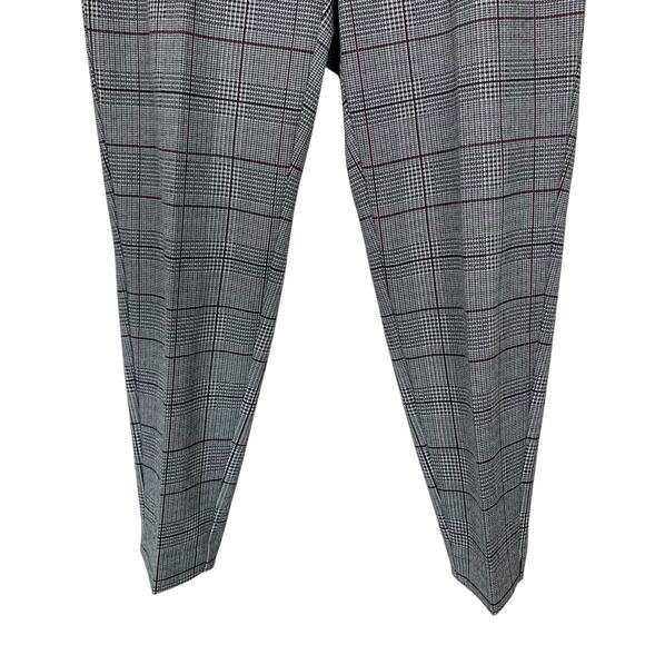 New Anne Klein Pants Slim Ankle Black White Plaid Pull On Stretchy Women's 1X - Picture 3 of 10